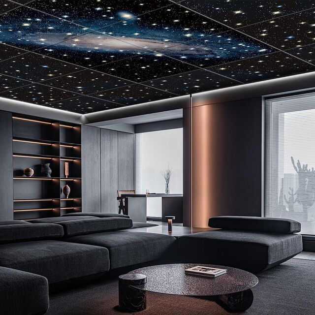 Panneau Acoustique Moderne Type Ciel Étoilé en Fibre de Polyester Utilisé pour la Décoration d'Absorption Acoustique de Plafond
