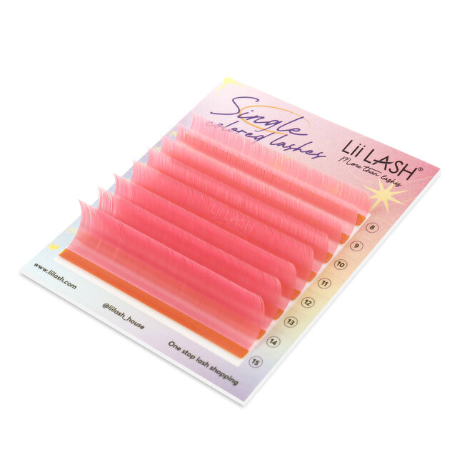 Faux cils en vison super doux couleur goyave rose, différentes nuances, produits de cils individuels, plateaux de cils PBT haut de gamme en gros, cachemire