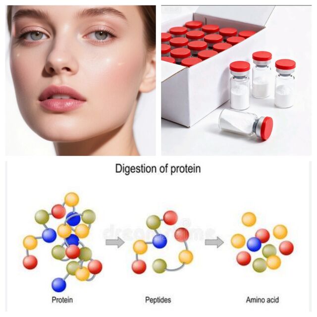Peptide de Cuivre GHK-Cu Certifié GMP en Poudre pour Formules Cosmétiques Avancées Anti-Rides et de Renouvellement de la Peau