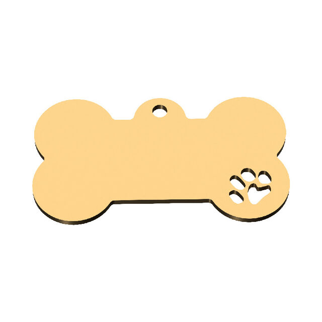 Étiquette à Suspendre en Acier Inoxydable avec Logo Personnalisé, Impression de Griffe Creuse, Plaque en Forme d'Os pour Chien, Métal Vierge DIY, Étiquette Anti-Perte pour Animaux de Compagnie
