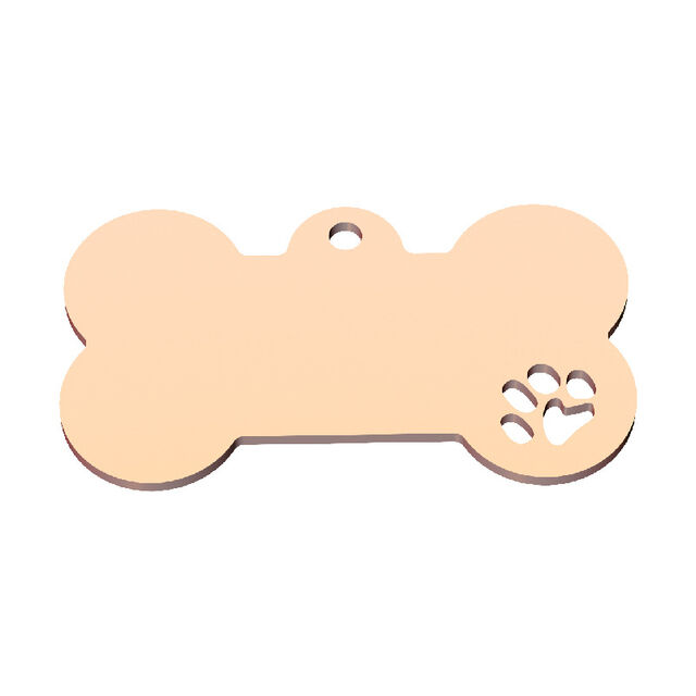 Étiquette à Suspendre en Acier Inoxydable avec Logo Personnalisé, Impression de Griffe Creuse, Plaque en Forme d'Os pour Chien, Métal Vierge DIY, Étiquette Anti-Perte pour Animaux de Compagnie