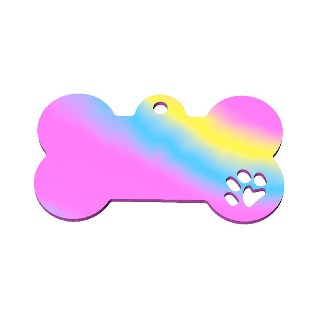 Étiquette à Suspendre en Acier Inoxydable avec Logo Personnalisé, Impression de Griffe Creuse, Plaque en Forme d'Os pour Chien, Métal Vierge DIY, Étiquette Anti-Perte pour Animaux de Compagnie