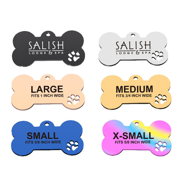 Étiquette à Suspendre en Acier Inoxydable avec Logo Personnalisé, Impression de Griffe Creuse, Plaque en Forme d'Os pour Chien, Métal Vierge DIY, Étiquette Anti-Perte pour Animaux de Compagnie