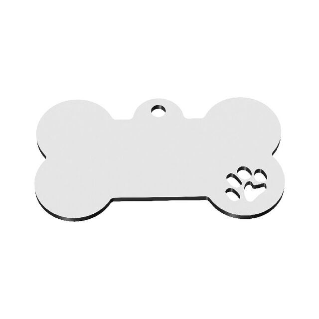 Étiquette à Suspendre en Acier Inoxydable avec Logo Personnalisé, Impression de Griffe Creuse, Plaque en Forme d'Os pour Chien, Métal Vierge DIY, Étiquette Anti-Perte pour Animaux de Compagnie