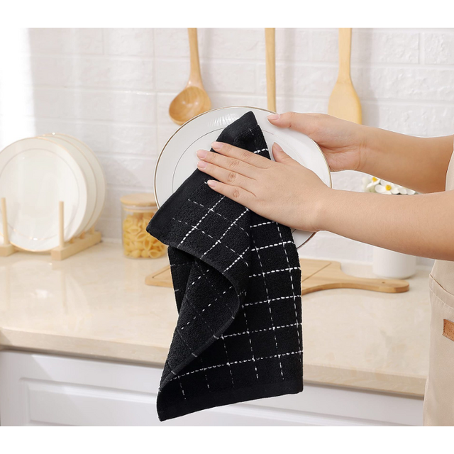 Toalha de algodão de absorção de água por atacado para limpeza doméstica