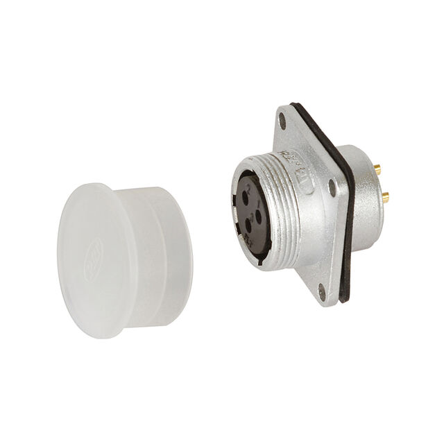 Conector hembra M8 impermeable de 3 pines en ángulo recto, 1A 100V, conforme a la directiva RoHS