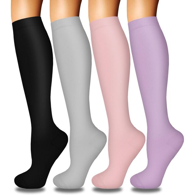 Calcetines de Compresión para Mujer para la Circulación, el Mejor Soporte para Enfermeras, Correr, Atletismo, Viajes