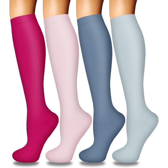 Calcetines de Compresión para Mujer para la Circulación, el Mejor Soporte para Enfermeras, Correr, Atletismo, Viajes
