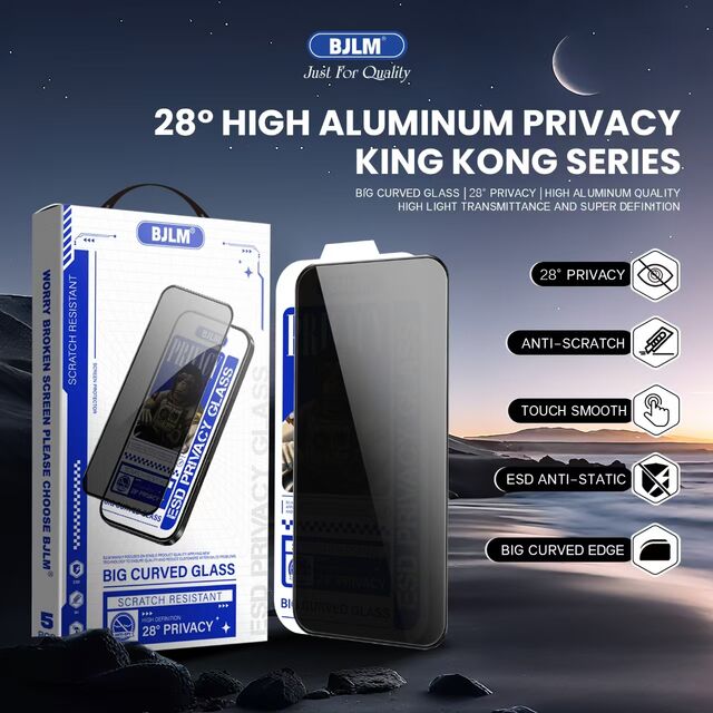 Protector de Pantalla de Privacidad de Vidrio Templado King Kong Directo de Fábrica al por Mayor para Teléfono Móvil Modelo Samsung
