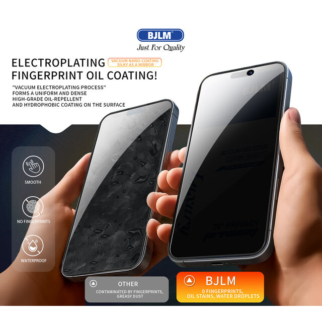 Protector de pantalla de vidrio templado de privacidad de lujo de alta gama al por mayor para modelo de iPhone, precio de fábrica anti-espía