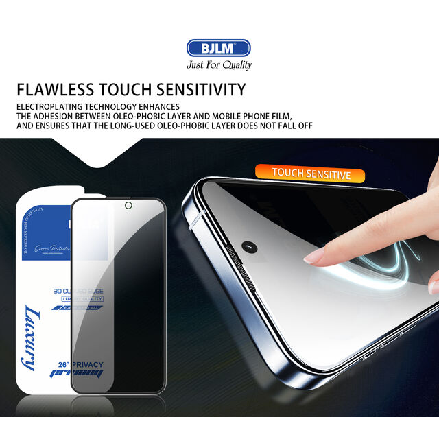 Protector de pantalla de vidrio templado de privacidad de lujo de alta gama al por mayor para modelo de iPhone, precio de fábrica anti-espía