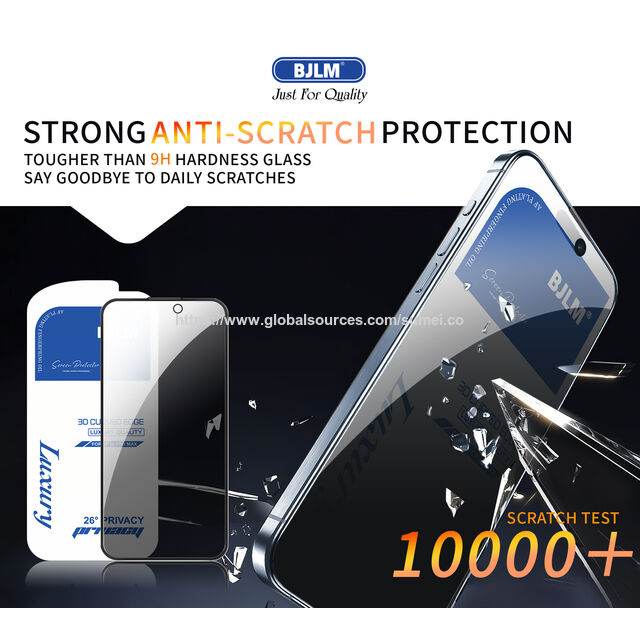 Protector de pantalla de vidrio templado de privacidad de lujo de alta gama al por mayor para el modelo iPhone 17, precio de fábrica anti-espía