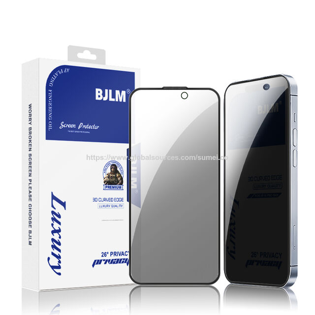 Protector de pantalla de vidrio templado de privacidad de lujo de alta gama al por mayor para el modelo iPhone 17, precio de fábrica anti-espía
