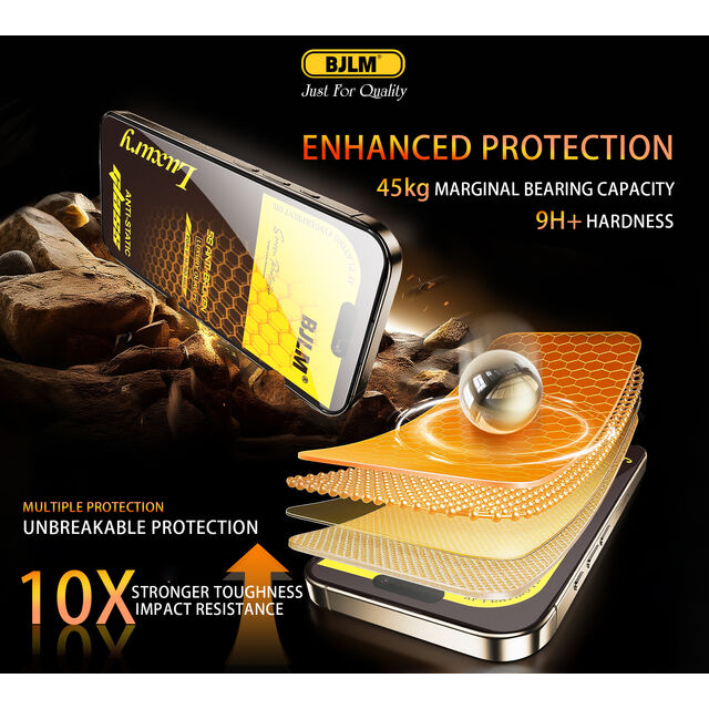 Venta al por mayor directa de fábrica de vidrio templado 5s de lujo de alta gama para el modelo iPhone 14 promax, protector de pantalla anti-rotura