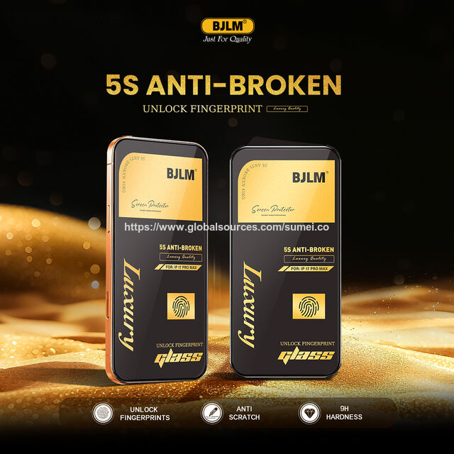 Venta al por mayor directa de fábrica de vidrio templado 5s de lujo de alta gama para Samsung S25 Ultra, protector de pantalla de desbloqueo de huellas dactilares