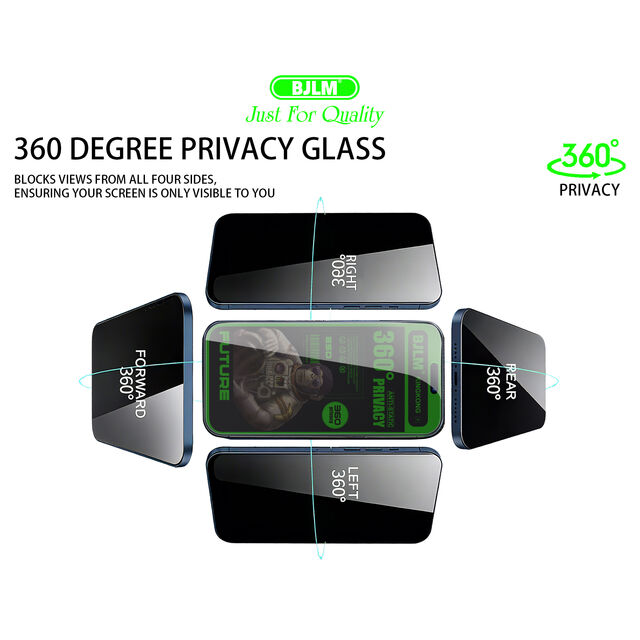 Protector de pantalla de privacidad de vidrio templado King Kong al por mayor de 360 grados para iPhone, precio de fábrica de teléfonos móviles