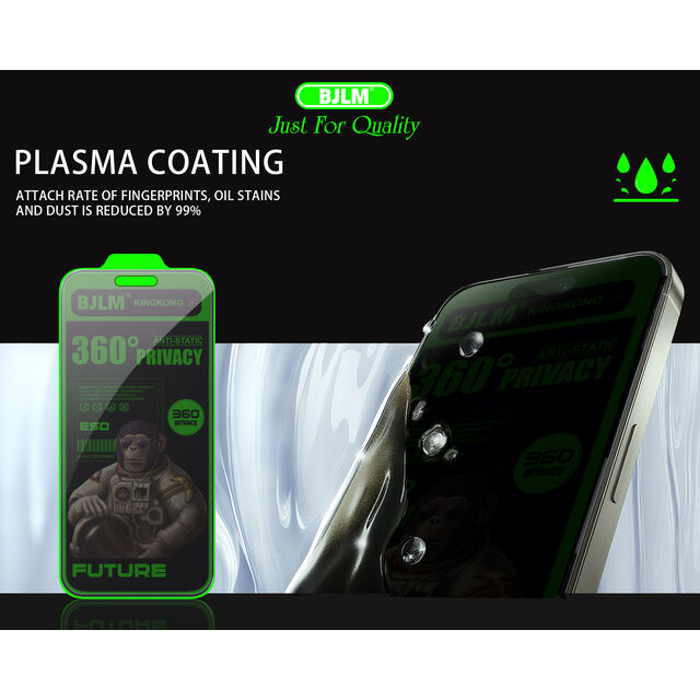 Protector de pantalla de privacidad de vidrio templado King Kong al por mayor de 360 grados para iPhone, precio de fábrica de teléfonos móviles