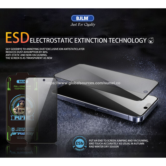 Protector de pantalla de privacidad King Kong 300c de vidrio templado al por mayor para iPhone 17, precio de fábrica