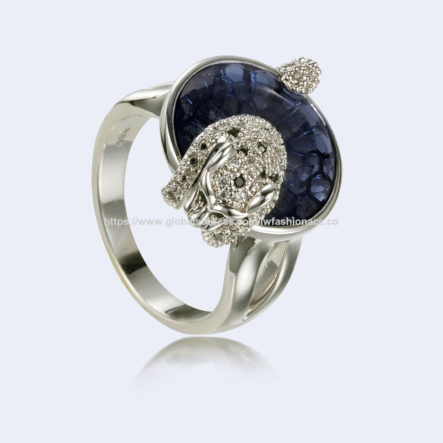Modeschmuck-Ringe mit Strasssteinen - Großhandel Accessoires