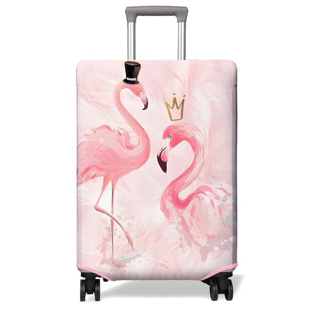 Capa Premium para Mala de Viagem com Estampa de Flores | Protetor Elástico para Mala com Capas para Rodas | Serve em Malas de 18-32 Polegadas (P/M/G/GG)