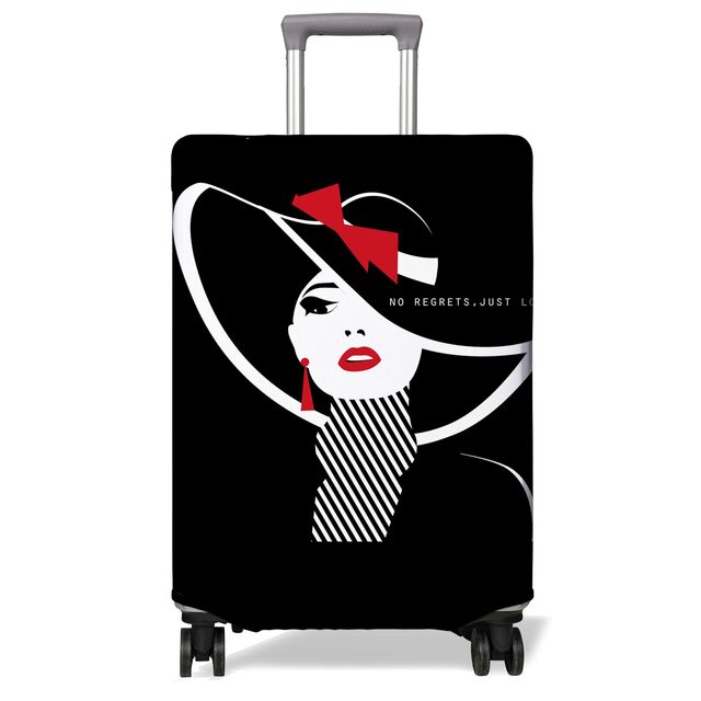 Capa Premium para Mala de Viagem com Estampa de Flores | Protetor Elástico para Mala com Capas para Rodas | Serve em Malas de 18-32 Polegadas (P/M/G/GG)
