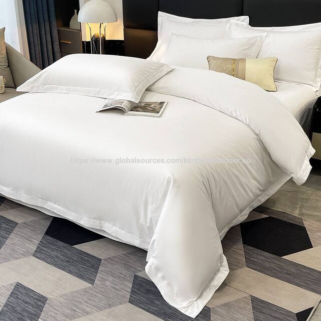 Meilleur Prix Blanc Quatre Saisons Coton Qualité Hôtel Linge de Lit Queen King à Vendre
