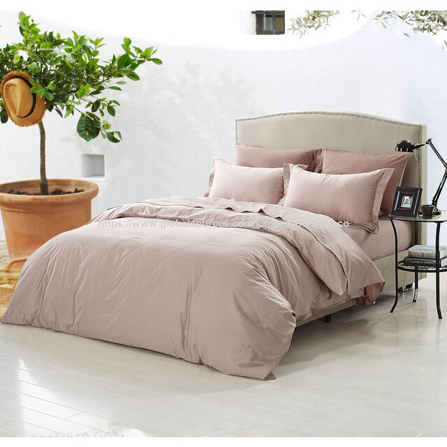 Ensemble de Literie 4 Pcs 100% Coton Blanc et Coloré, Design de Draps d'Hôtel Outlet d'Usine