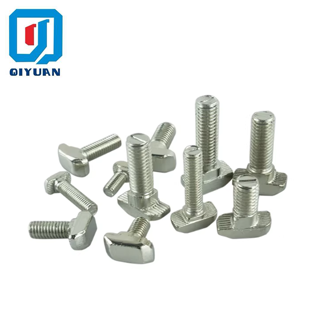 Tornillo de cabeza T para ranura de perfil de aluminio industrial. Accesorios, sujetadores y ferretería.