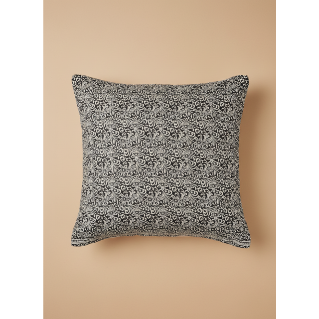 Funda de Cojín Tejida Jacquard con Lúrex y Raya Dorada Metálica - Almohada Patchwork Boho Luxe (Calidad Exportación)