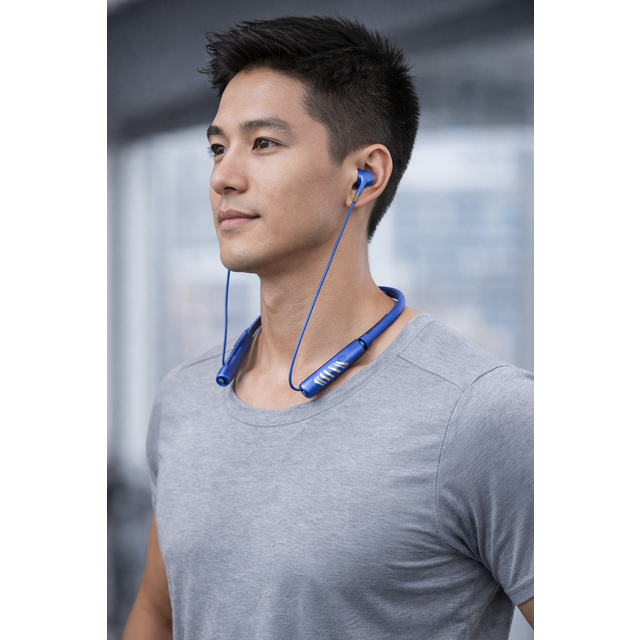 Casques tour de cou Bluetooth, casque sans fil version 5.0, batterie 200 mAh - NON DESTINÉ À LA VENTE