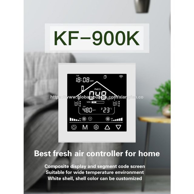 Controlador de Ventiladores de Recuperação de Calor de Alta Eficiência, Troca de Ar, CO2, PM2.5, VOC, Temp e Umidade - OEM ODM