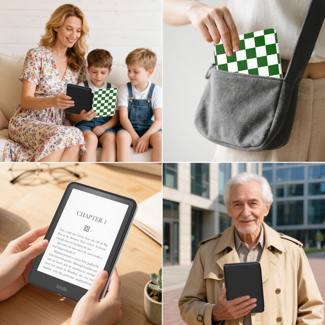 Capa Branca Personalizada para Kindle Paperwhite 6 Signature Edition Colorsoft 2024, à Prova de Choque com Alça de Mão