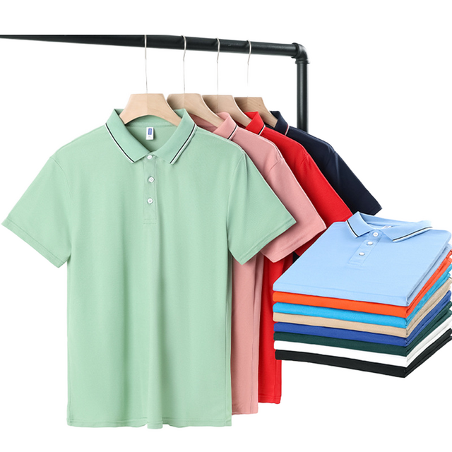 Individuell gestricktes, schnell trocknendes Golfhemd mit Thermotransferdruck für Herren, lässig am Strand, Knopfleiste, kurze Ärmel, atmungsaktiv und dehnbar