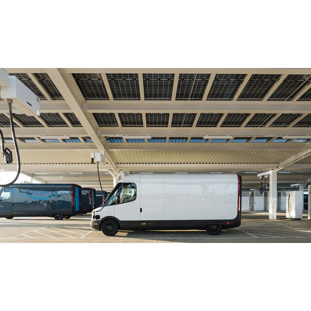 Furgoneta eléctrica, furgoneta EV, vehículo comercial eléctrico, EV de reparto, furgoneta eléctrica de carga, transporte eléctrico