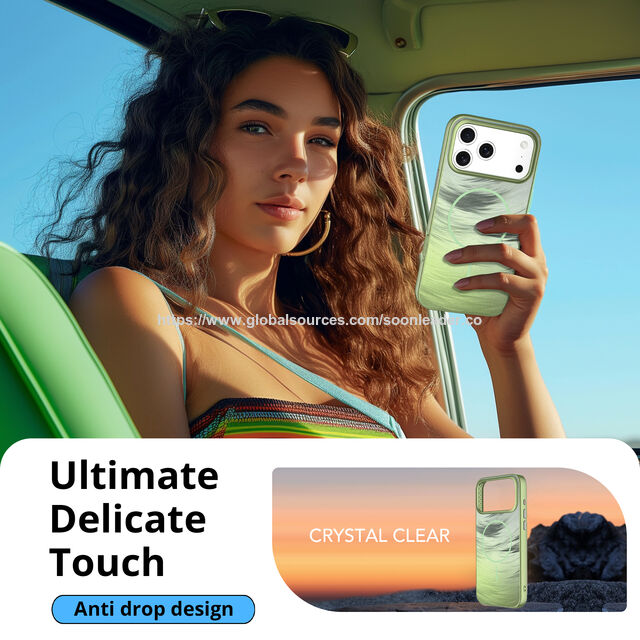 Coque pour iPhone 17 Pro Max Air, Nouveau Modèle 2026, Design Classique IMD Givré Dégradé, Nouvelle Arrivée d'Usine, TPU TPE PC Antichoc