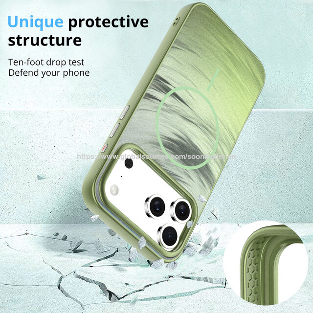 Coque pour iPhone 17 Pro Max Air, Nouveau Modèle 2026, Design Classique IMD Givré Dégradé, Nouvelle Arrivée d'Usine, TPU TPE PC Antichoc