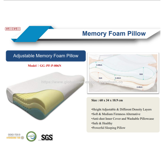 Almohada de espuma magnética con tecnología de enfriamiento única y cómoda, sus pequeñas zonas ayudan a liberar la presión.