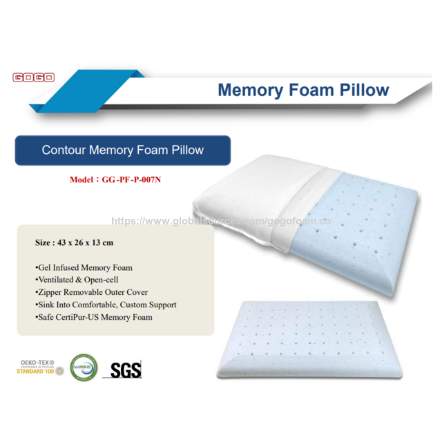 Almohada de espuma viscoelástica con gel, cómoda y con tecnología de enfriamiento única