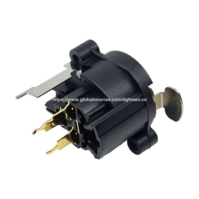 Connecteur XLR Femelle à Montage sur Panneau 3 Broches 22*15.6mm, Connecteur XLR Environnemental FEMALE XLR SOCKET FS-013