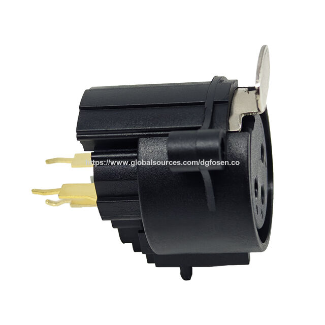 Connecteur XLR Femelle à Montage sur Panneau 3 Broches 22*15.6mm, Connecteur XLR Environnemental FEMALE XLR SOCKET FS-013