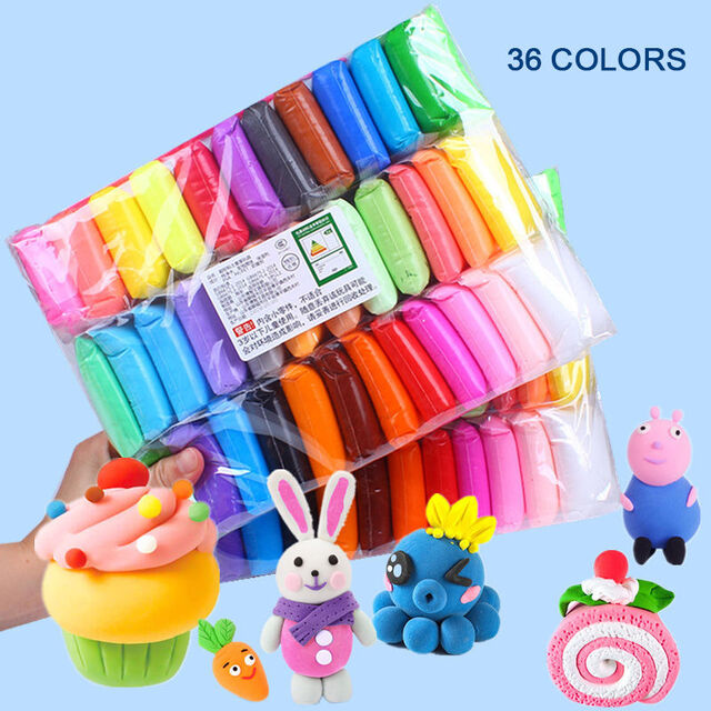 Argile et pâte à modeler en gros, sûre et non toxique pour enfants, argile de couleur pour l'école, 24 couleurs, 12 couleurs, ensemble de jouets pour élèves du primaire