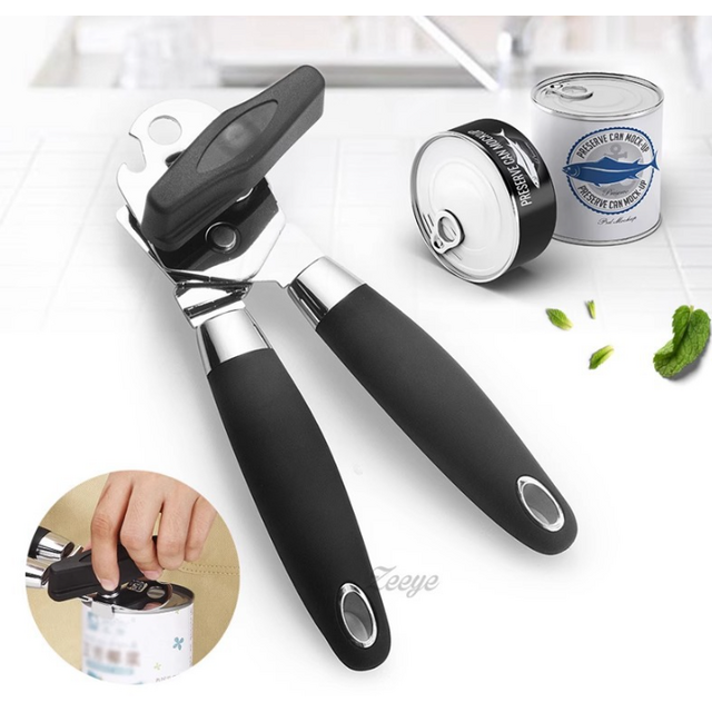 Ouvre-boîte Multifonctionnel - Modèle Polyvalent pour la Maison pour Ouvrir les Boîtes en Métal, les Conserves et les Boîtes de Conserve - Outil Parfait pour Ouvrir les Bouteilles