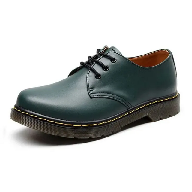 Modische wasserdichte Kurzstiefel für Damen und Herren aus atmungsaktivem Echtleder mit Schnürung und runder Spitze für alle Jahreszeiten