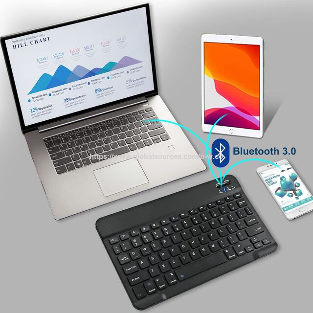 Teclado Inalámbrico BT Recargable ABS Portátil Más Vendido con 78 Teclas y Colores para Tablet, PC, Laptop y Teléfono