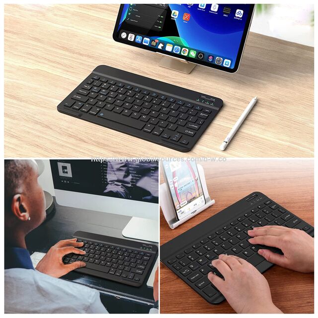 Teclado Inalámbrico BT Recargable ABS Portátil Más Vendido con 78 Teclas y Colores para Tablet, PC, Laptop y Teléfono