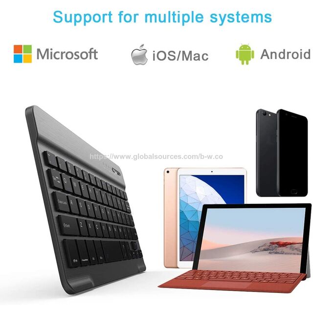 Teclado Inalámbrico BT Recargable ABS Portátil Más Vendido con 78 Teclas y Colores para Tablet, PC, Laptop y Teléfono