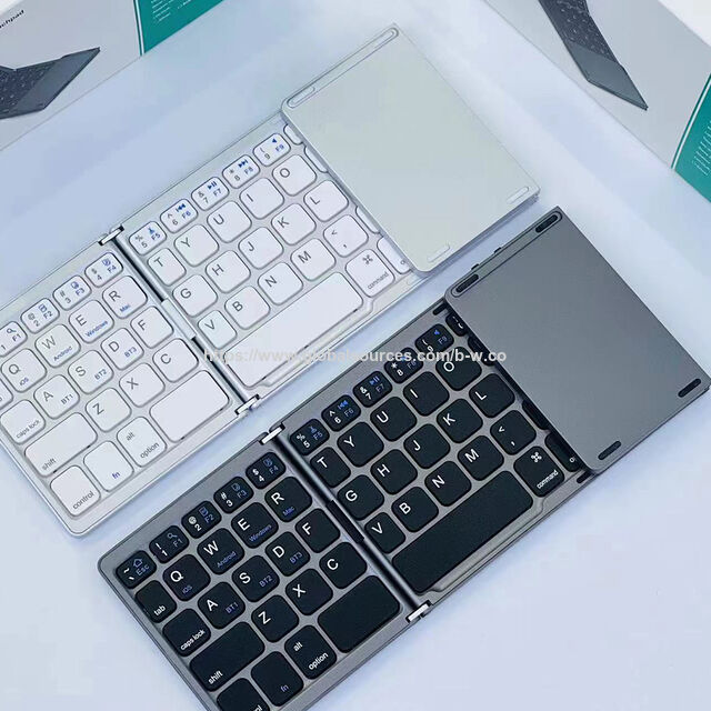 Venta Directa de Fábrica Teclado Mini Plegable Bluetooth para PC con Touchpad, Teclado Plegable Inalámbrico Portátil