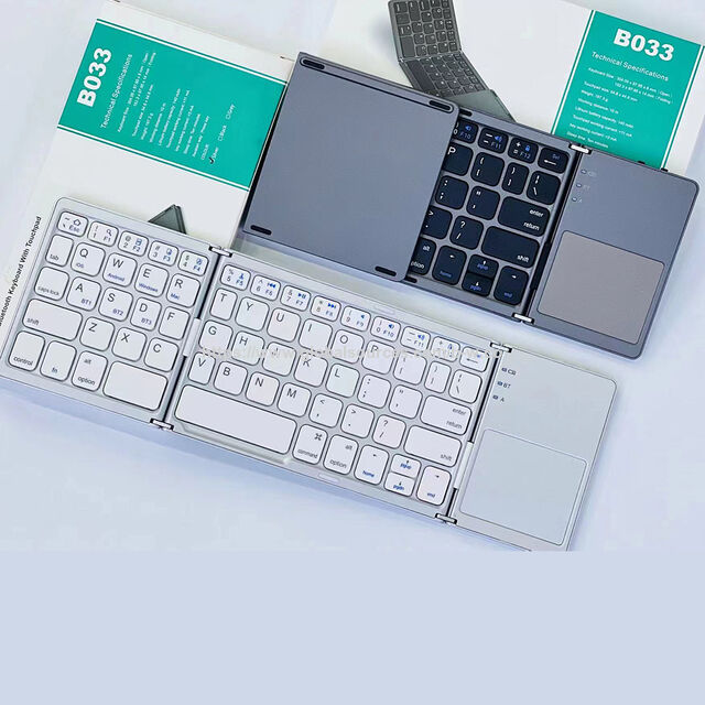 Venta Directa de Fábrica Teclado Mini Plegable Bluetooth para PC con Touchpad, Teclado Plegable Inalámbrico Portátil