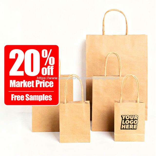 Bolsa de Papel Kraft Ecológica Personalizada con Impresión de Logo para Empaquetado de Ropa, Joyería y Regalos