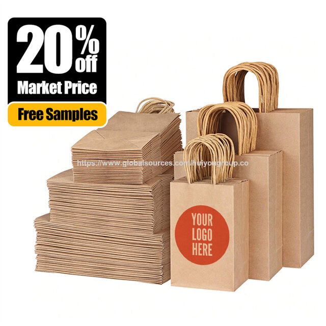Bolsa de Papel Kraft Ecológica Personalizada con Impresión de Logo para Empaquetado de Ropa, Joyería y Regalos